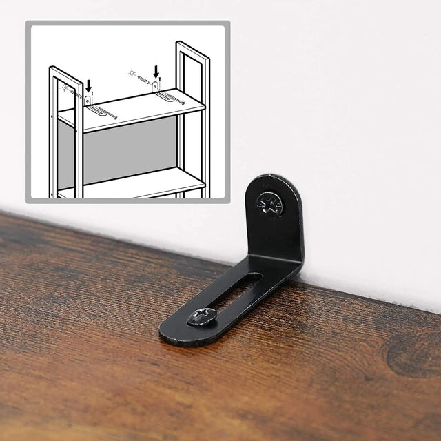 Bücherregal Industrie-Design mit Stahlgestell Vintagebraun von Songmics