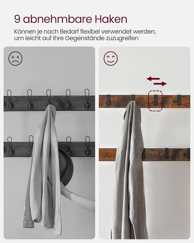 Kleiderständer mit Schuhregal rustikales Braun von Songmics