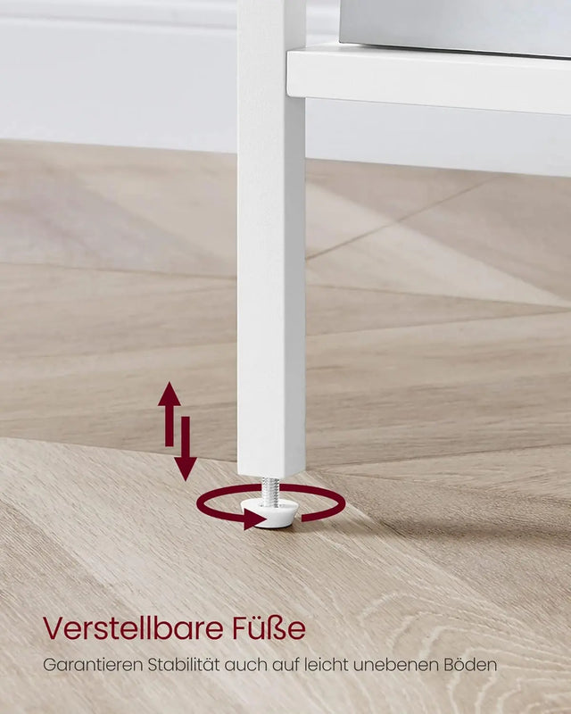 Nachttisch Hoch Modern mit Schublade Weiss von Songmics