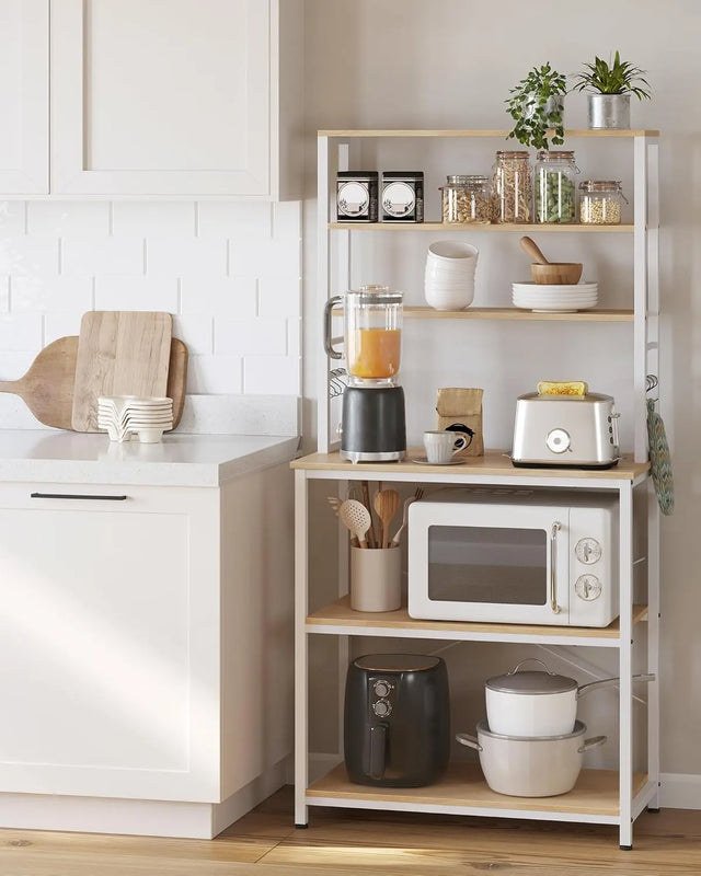 Küchenregal mit 6 Ablagen Goldeichenfarben von guteszeug.ch