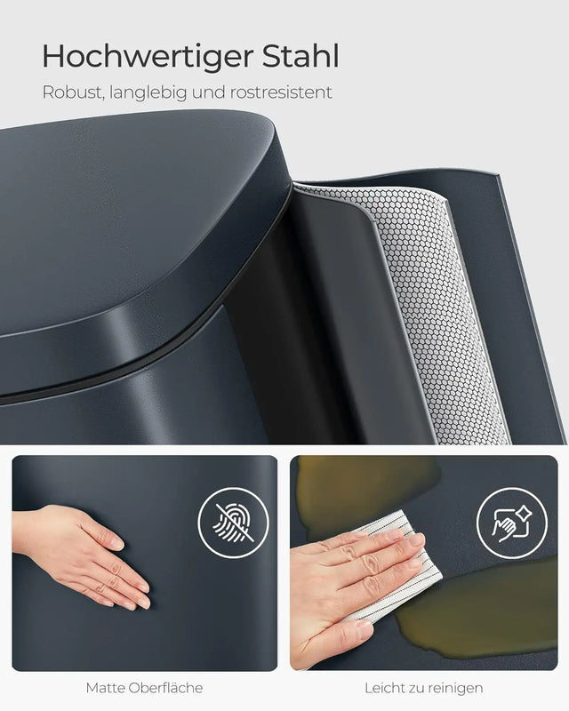 Mülleimer Küche 30L Softclose grüngrau von Songmics