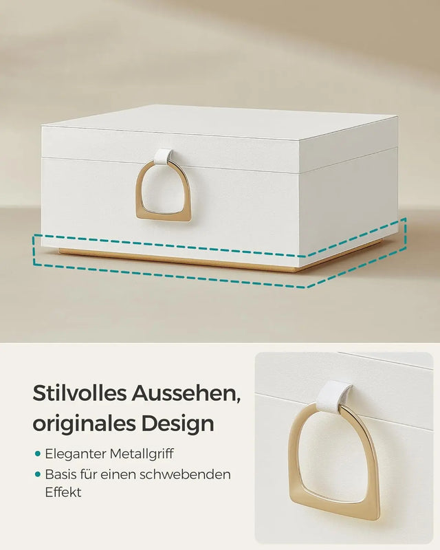 Schmuckkästchen mit Griff Weiss von Songmics