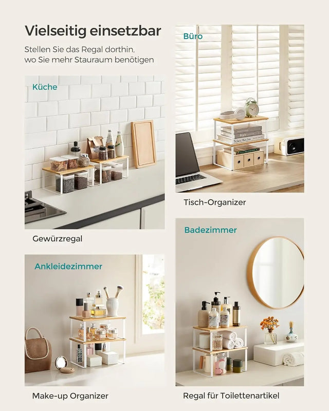 Gewürzregal Küchen-Organizer Set wolkenweiss von Songmics