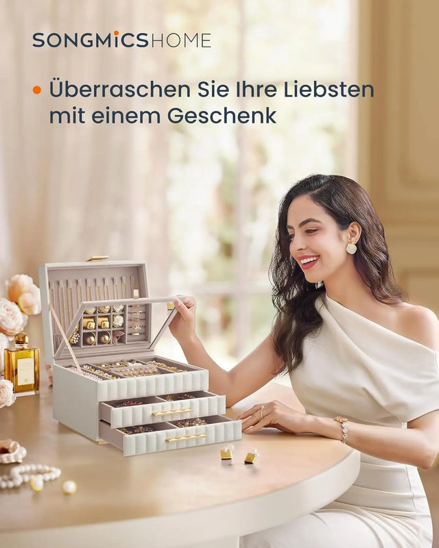 Schmuckkästchen mit Spiegel wolkenweiss von guteszeug.ch