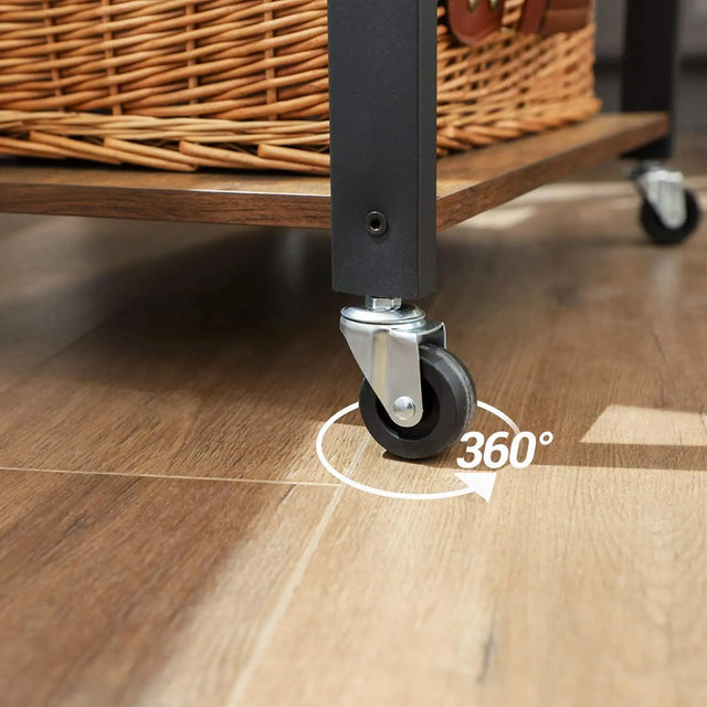 Küchenregal Servierwagen 3 Ebenen Vintagebraun von Songmics