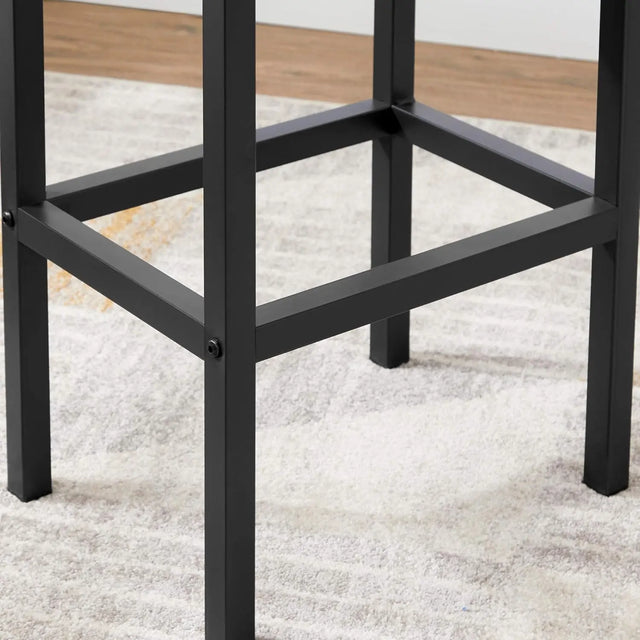 Barhocker Set Vintagebraun-Schwarz 2er Pack von Songmics