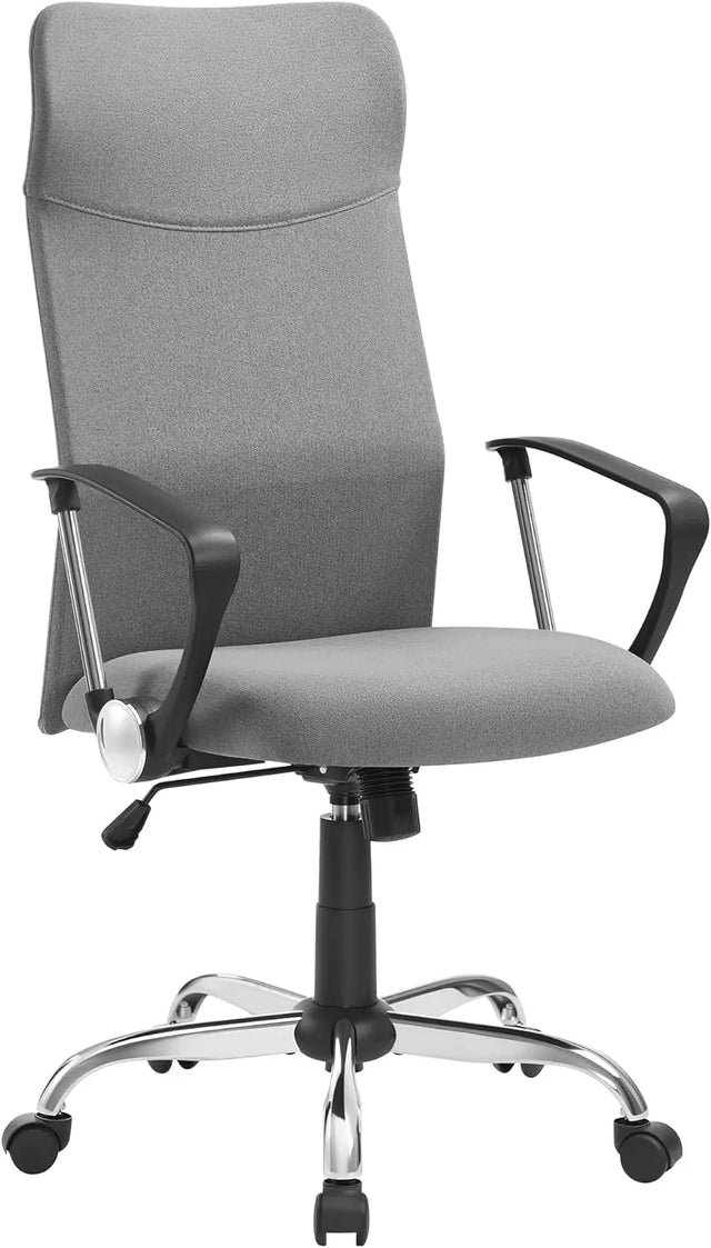 Bürostuhl ergonomisch höhenverstellbar gepolstert grau von Songmics