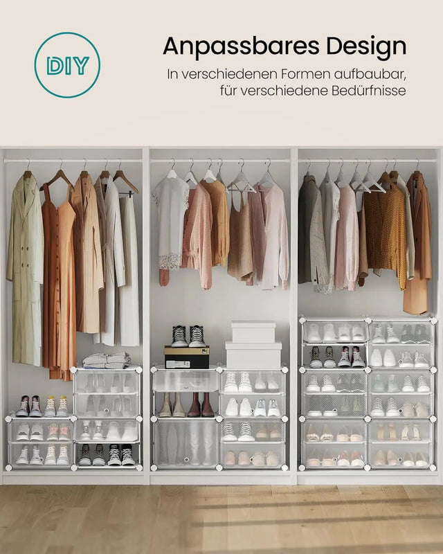 Schuhregal mit 8 Fächern wolkenweiss von Songmics