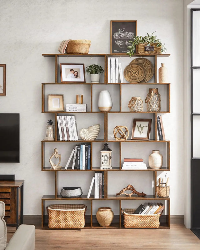 Bücherregal mit 6 Ebenen vintagebraun von guteszeug.ch