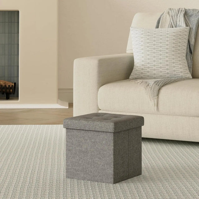 Sitzhocker mit Stauraum dunkelgrau von Songmics