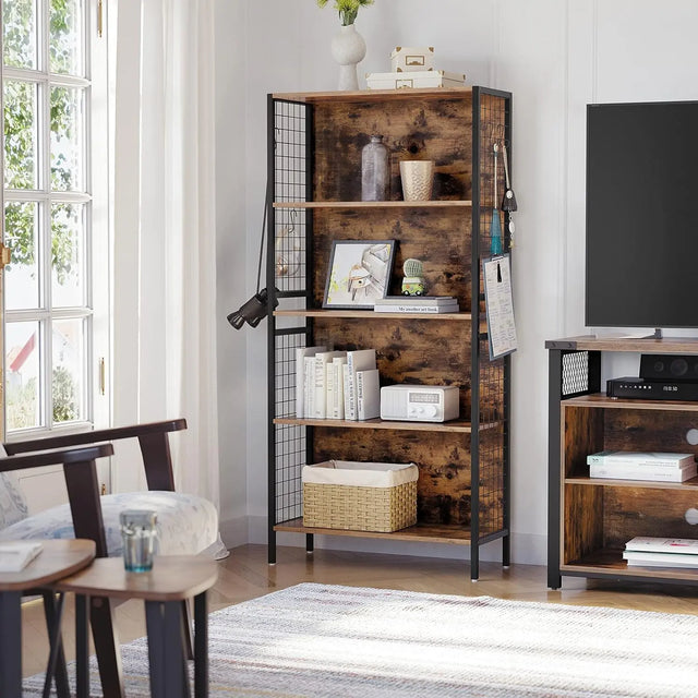 Bücherregal mit 4 Ebenen vintagebraun von Songmics