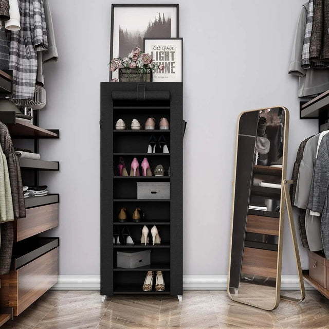 Schuhregal mit 10 Ebenen Schwarz von Songmics