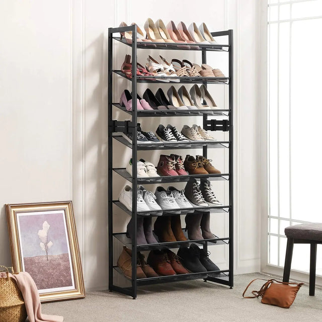 Schuhregal Metallgewebe 5 Ebenen Schwarz von Songmics