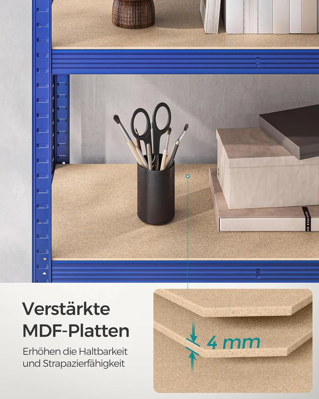 Schwerlastregal mit Stahlgestell 875kg Blau von Songmics