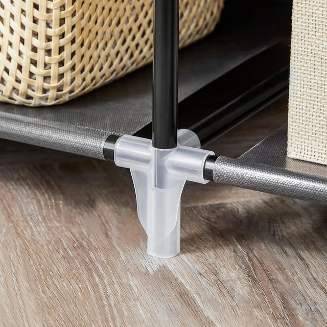 Kleiderschrank Stoffschrank mit Ablagen Schwarz von Songmics