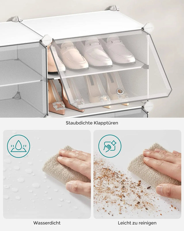 Schuhregal mit 6 Fächern wolkenweiss von Songmics