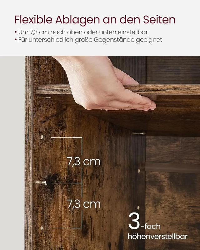 Schuhbank mit Stauraum und Kissen vintagebraun von Songmics