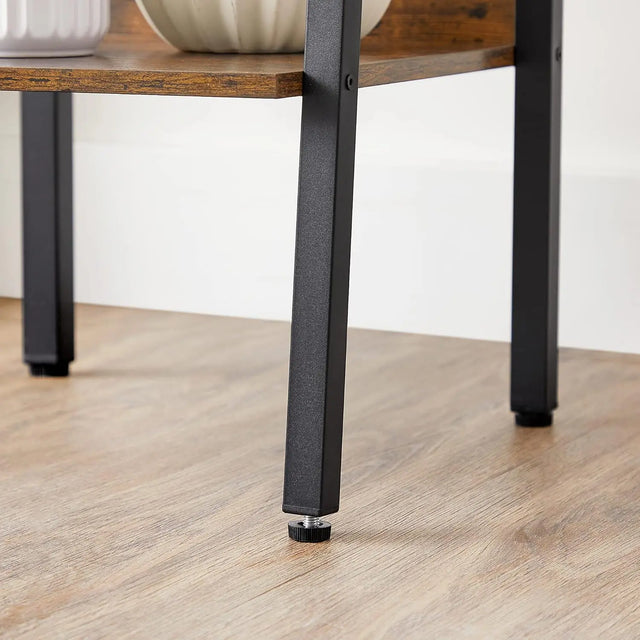 Bücherregal Leiterregal Industrie-Design Vintagebraun von Songmics