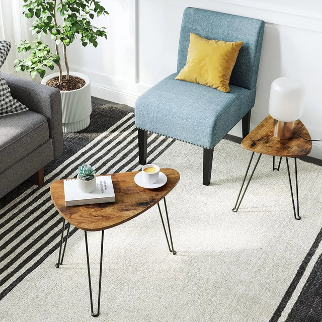 Beistelltische Set Industriestil rustikales Braun von Songmics