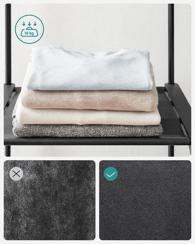 Kleiderschrank offen mit Hängefächern tintenschwarz von Songmics