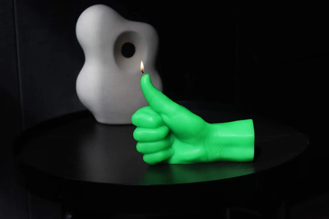 Thumbs Up Neon Grün von Candle Hand