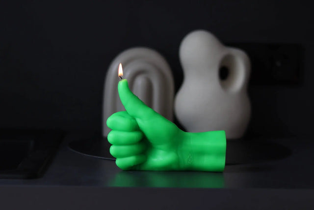 Thumbs Up Neon Grün von Candle Hand