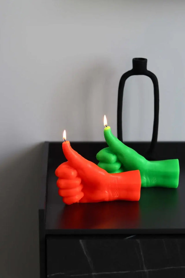 Thumbs Up Neon Grün von Candle Hand
