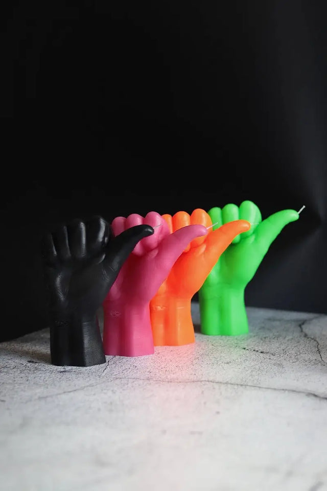 Thumbs Up Neon Grün von Candle Hand