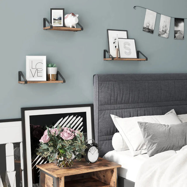 Wandregal Schweberegal 3er Set Holz von Songmics