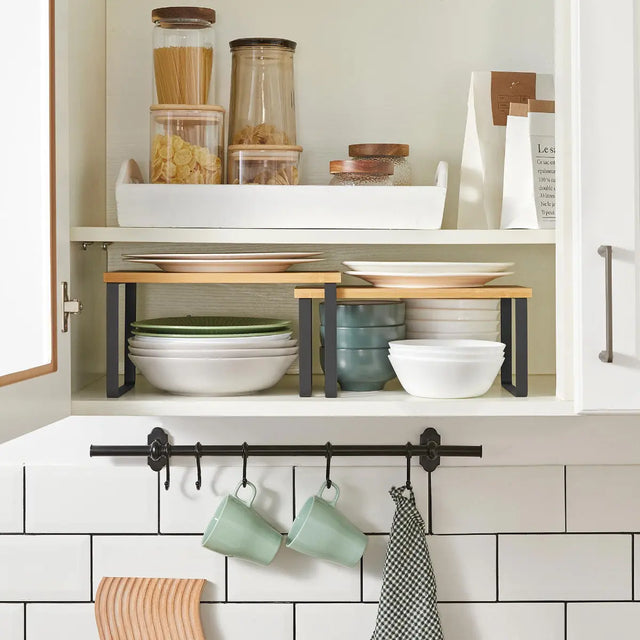 Schrank-Organisationsregal 2er Set Holz von Songmics