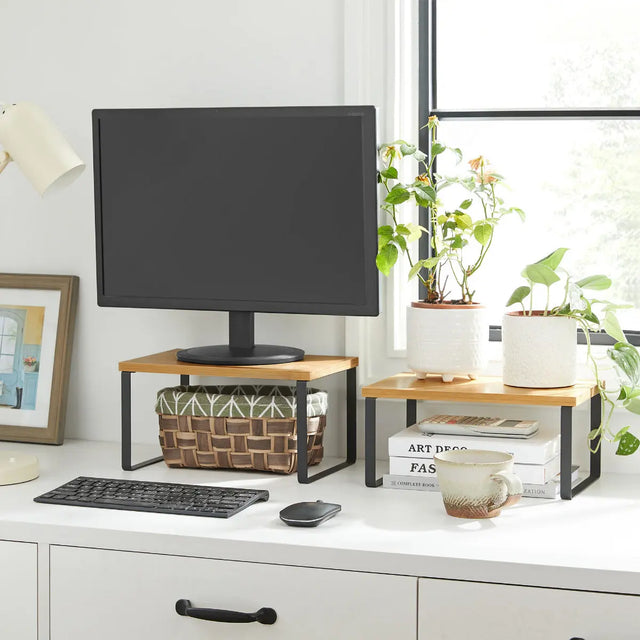 Schrank-Organisationsregal 2er Set Holz von Songmics