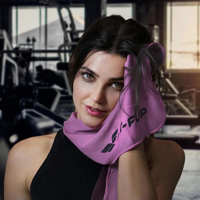 Airflip Towel Kühlhandtuch Mikrofaser mit Tasche 100x30cm Violett von Fit-Flip