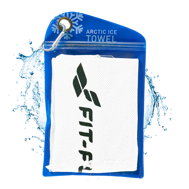 Airflip Towel Kühlhandtuch Mikrofaser mit Tasche 100x30cm Weiss von Fit-Flip