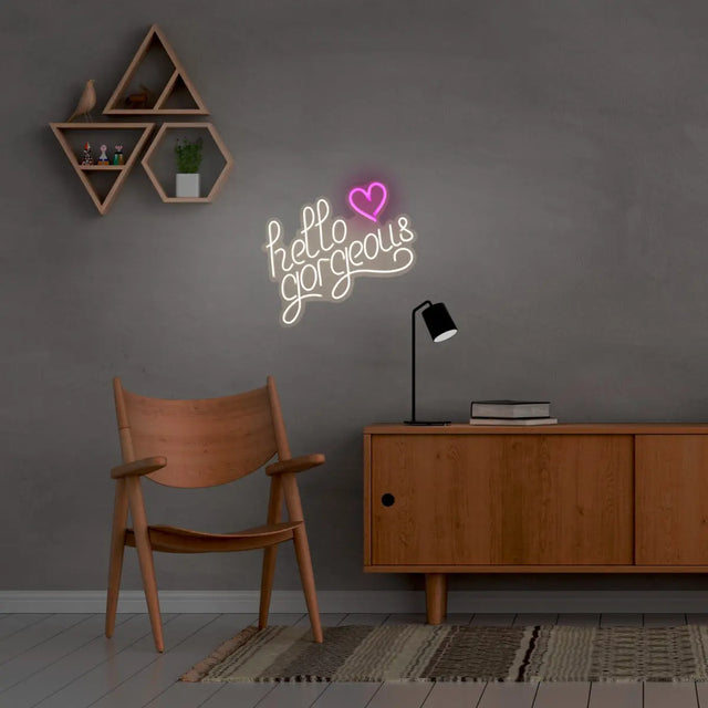 LED Wandneon- Hello Gorgeous von Locomocean