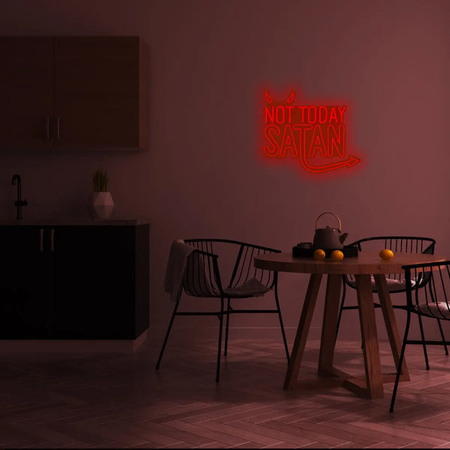 LED Wandneon - Not Today Satan von Locomocean