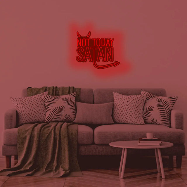 LED Wandneon - Not Today Satan von Locomocean