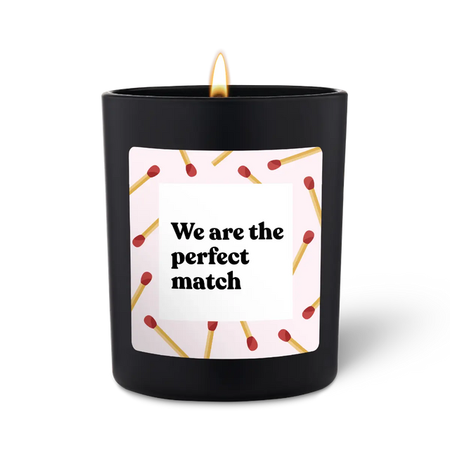 Duftkerze Schwarz Woody We are the perfect match von ChattyCandles