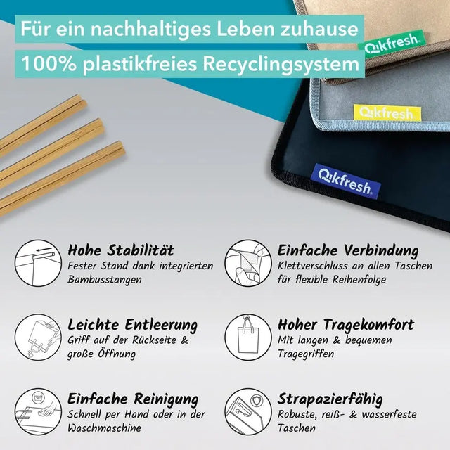 Mülltrennsystem 3er Set von Qikfresh