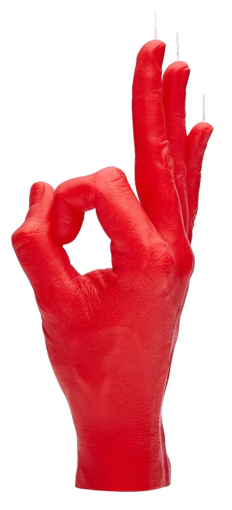 OK Rot von Candle Hand