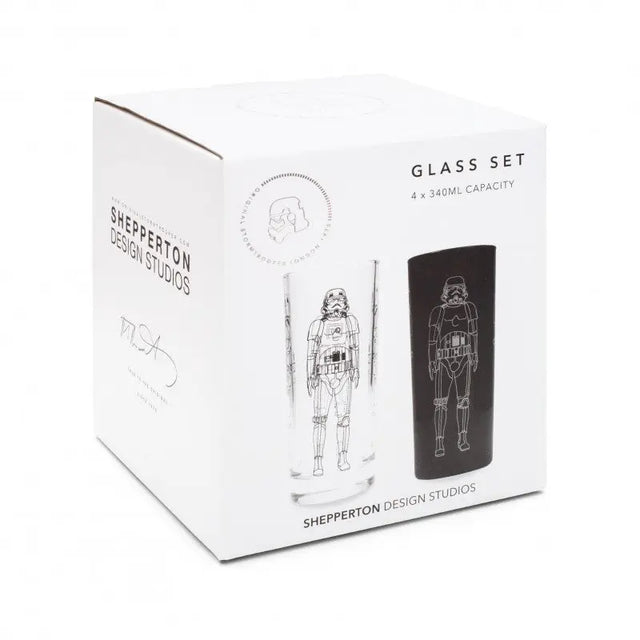 Original Stormtrooper - 4 Trinkgläser (2x schwarz, 2x klar) von Original Stormtrooper