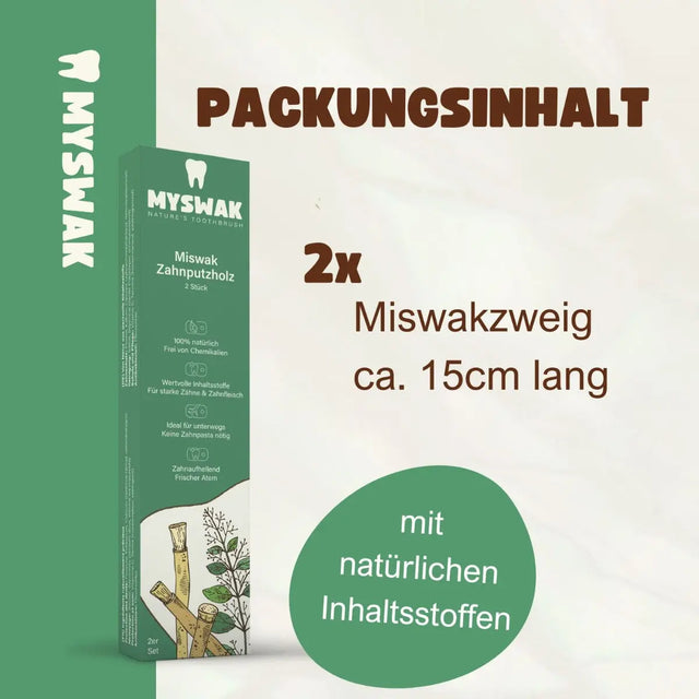 Miswak Zahnputzholz 2 Stück von MYSWAK