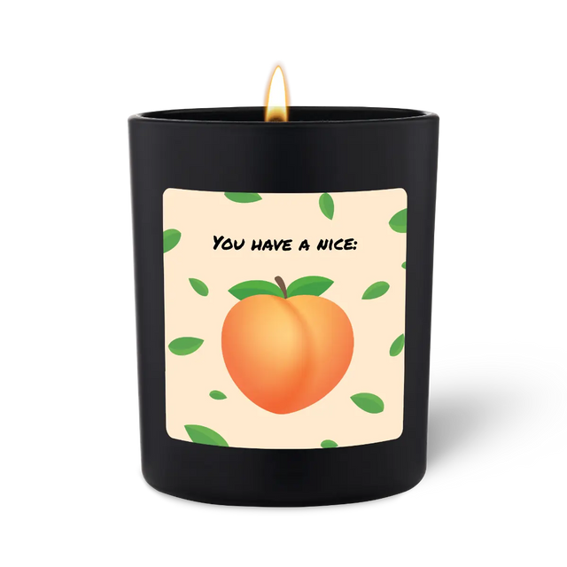 Duftkerze Schwarz Woody You have a nice: Peach von ChattyCandles