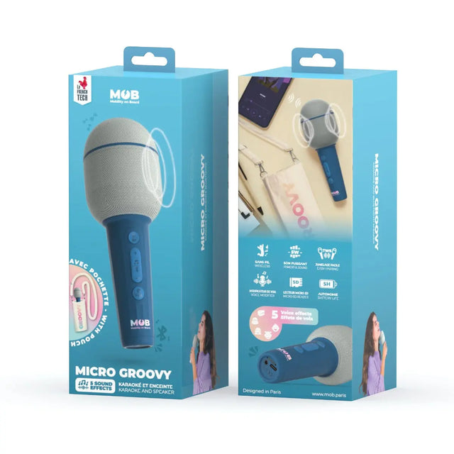 Karaoke-Mikrofon Groovy - Dunkelblau von MOB