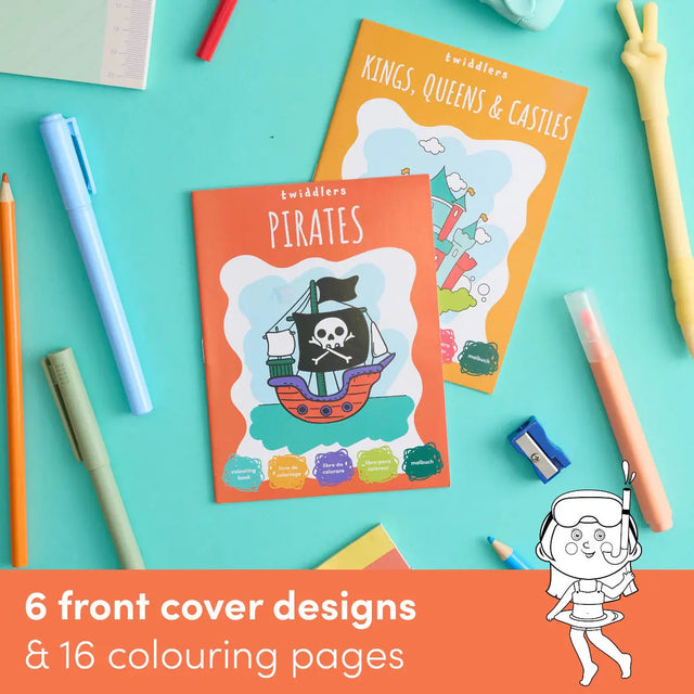 Malbuch Mini 24 Stück Fantasy von Twiddlers