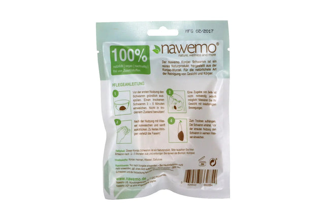 Konjac Schwamm Pur, für alle Hauttypen von Nawemo
