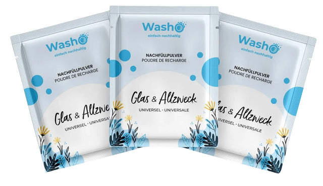 Glasreiniger Pulver Set von Washo