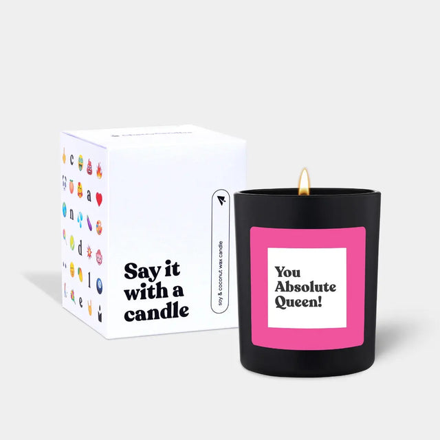 Duftkerze Schwarz Flowery You Absolute Queen! von ChattyCandles