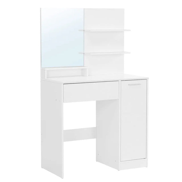 Schminktisch mit Spiegel und Ablagen Weiss von Songmics