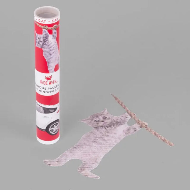 Ride With Hanging Cat - Fenstersticker Katze von Ride with