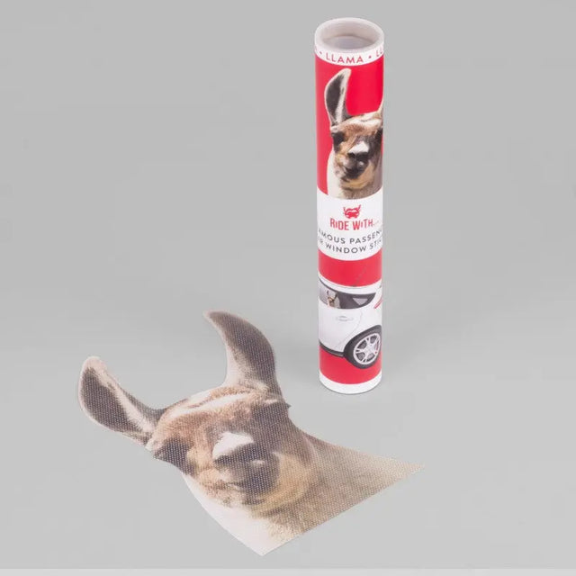 Ride With Llama - Fenstersticker Lama von Ride with